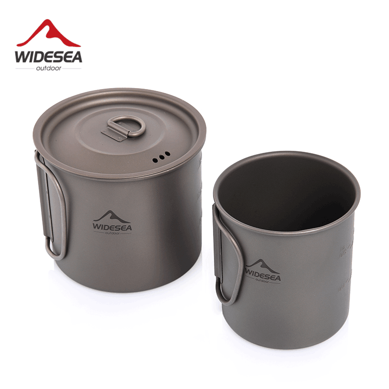 Quechua Camping Cooking Set - Widesea Camping Mug Titanium Cup Tourist