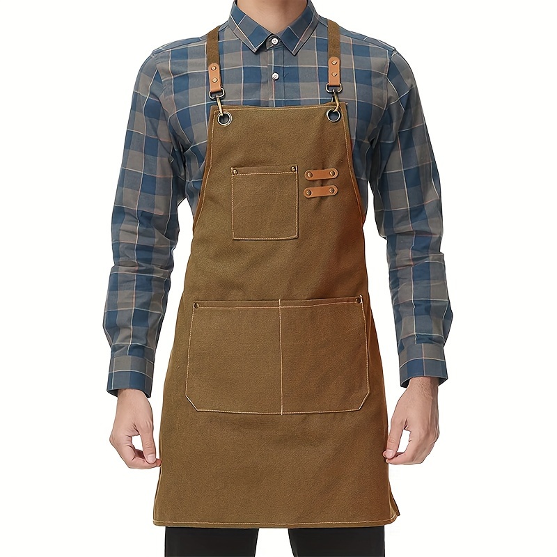 Camping Cooking Apron - Household Canvas Apron Oil-proof Can Wipe