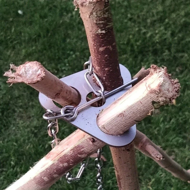 Camping Cooking Pot Tripod - Outdoor BBQ Tripod Portable Detachable Hanging
