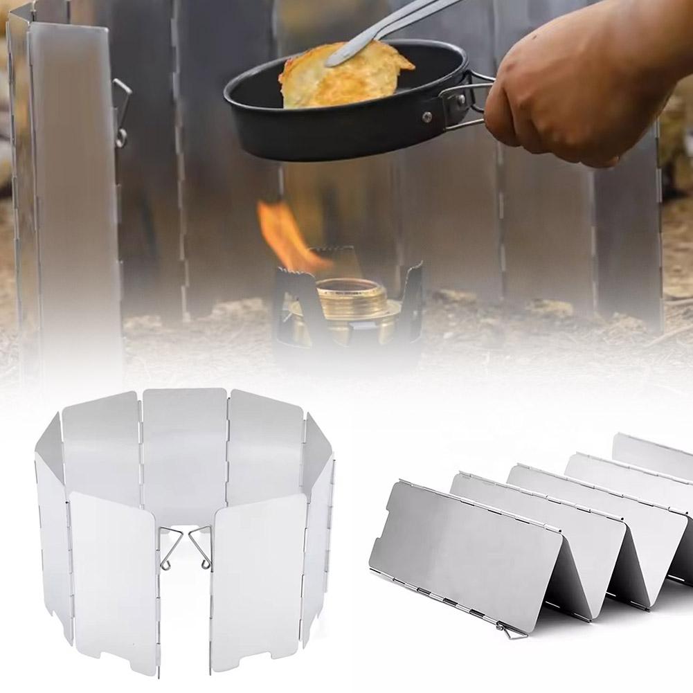 Camping Cooking Windscreen - Outdoor Foldable Wind Shield Camping Stoves