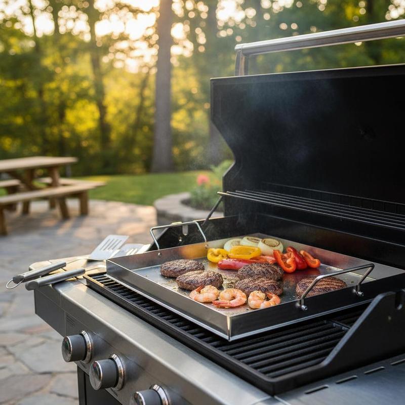 Camping Cooking Plate - Universal Flat Top Griddle 18x16 Inch
