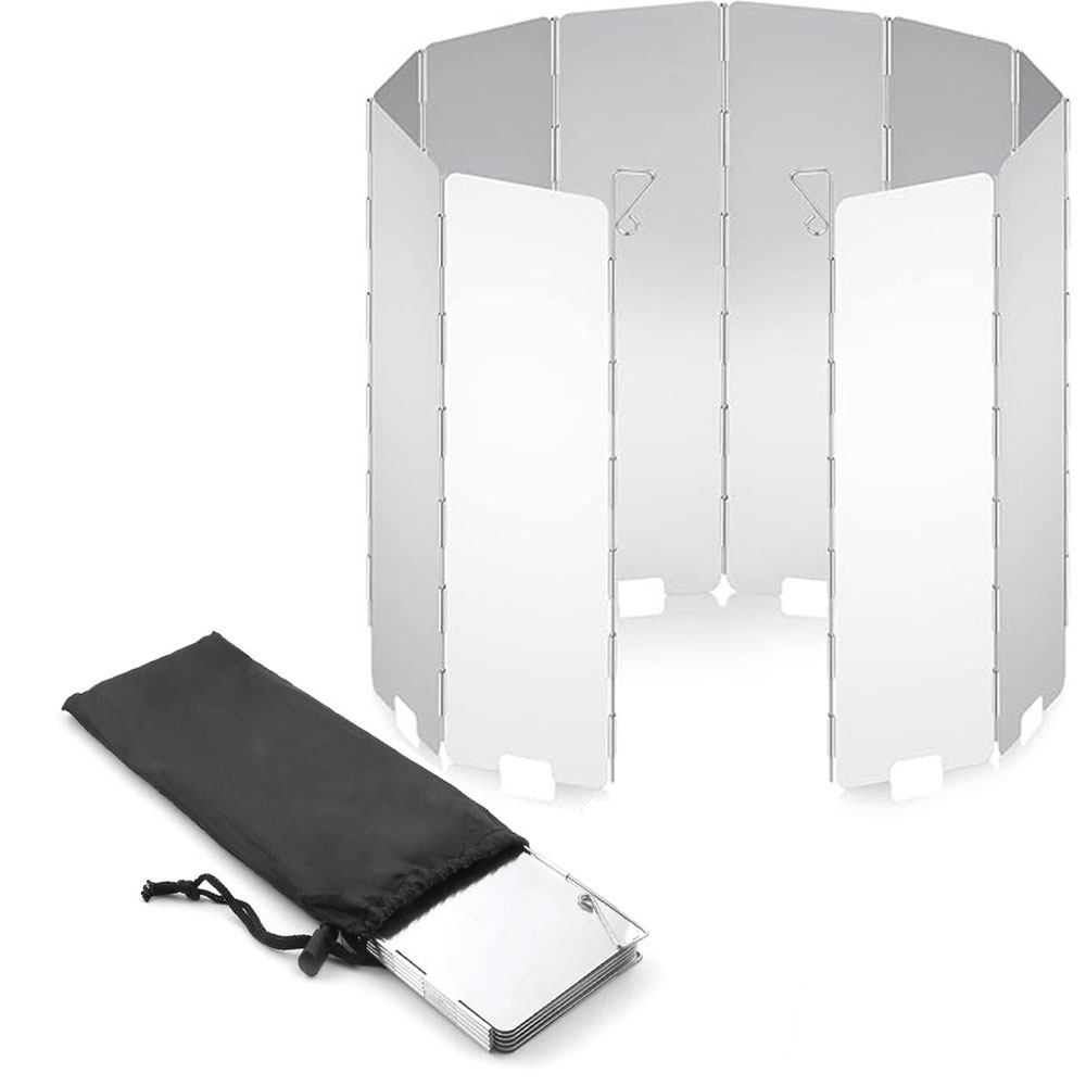 Camping Cooking Plate - Lightweight Folding Camping Stove Windshield -