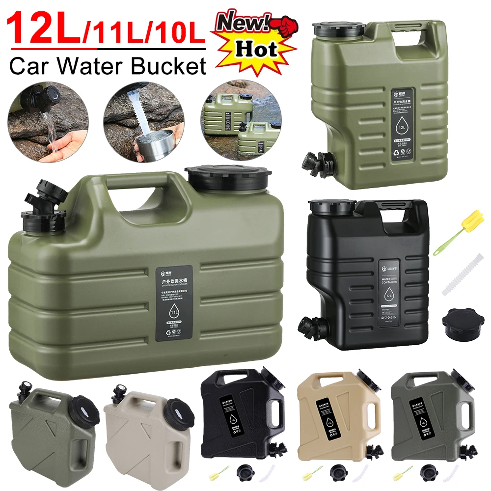 Camping Cooking Container - 10/11/12L Car Water Bucket Large Capacity