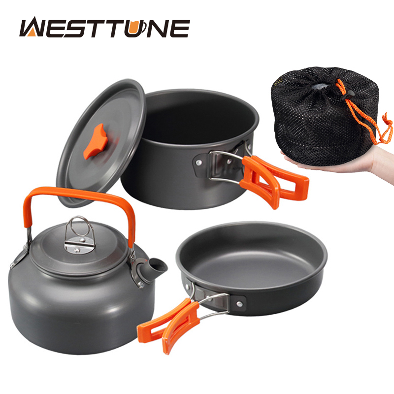 Camping Cooking Gear Set - WESTTUNE Camping Cookware Kit Aluminum Outdoor