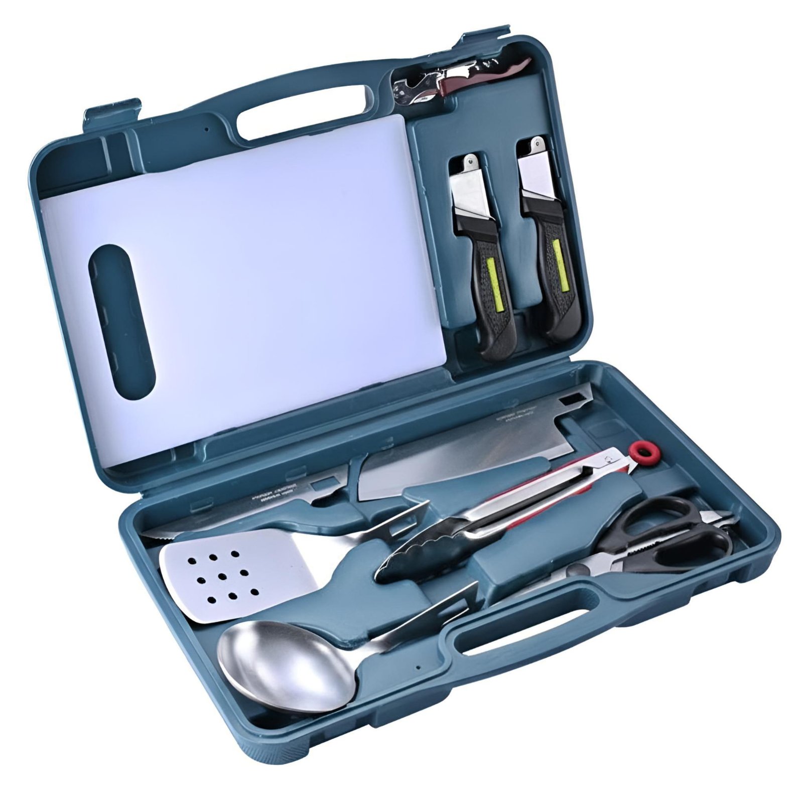 Camping Cooking Kit Box - Outdoor Dining Cutlery Set, Camping Cookware