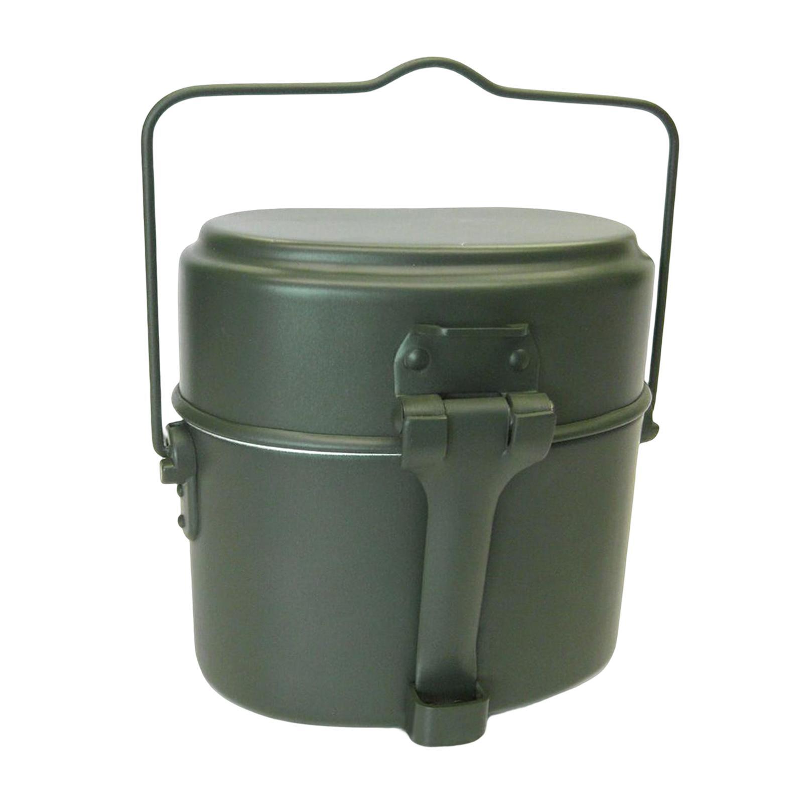 Camping Cooking Kit Box - 3Pcs/Set Lunch Box Aluminum Pot and