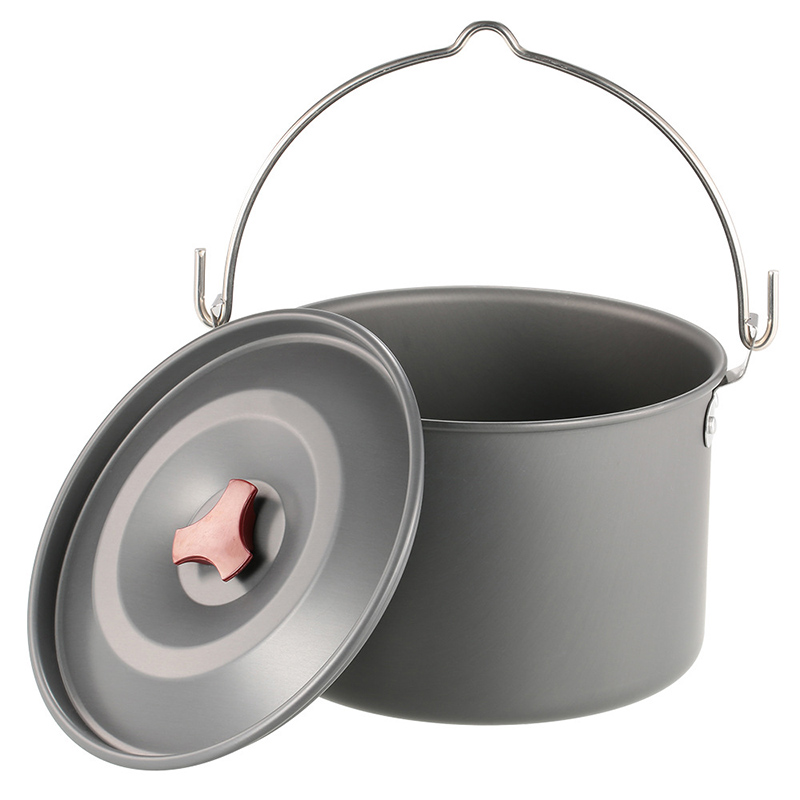 Camping Cooking Pot Tripod - 4L Camping Hanging Pots Camping Tripod