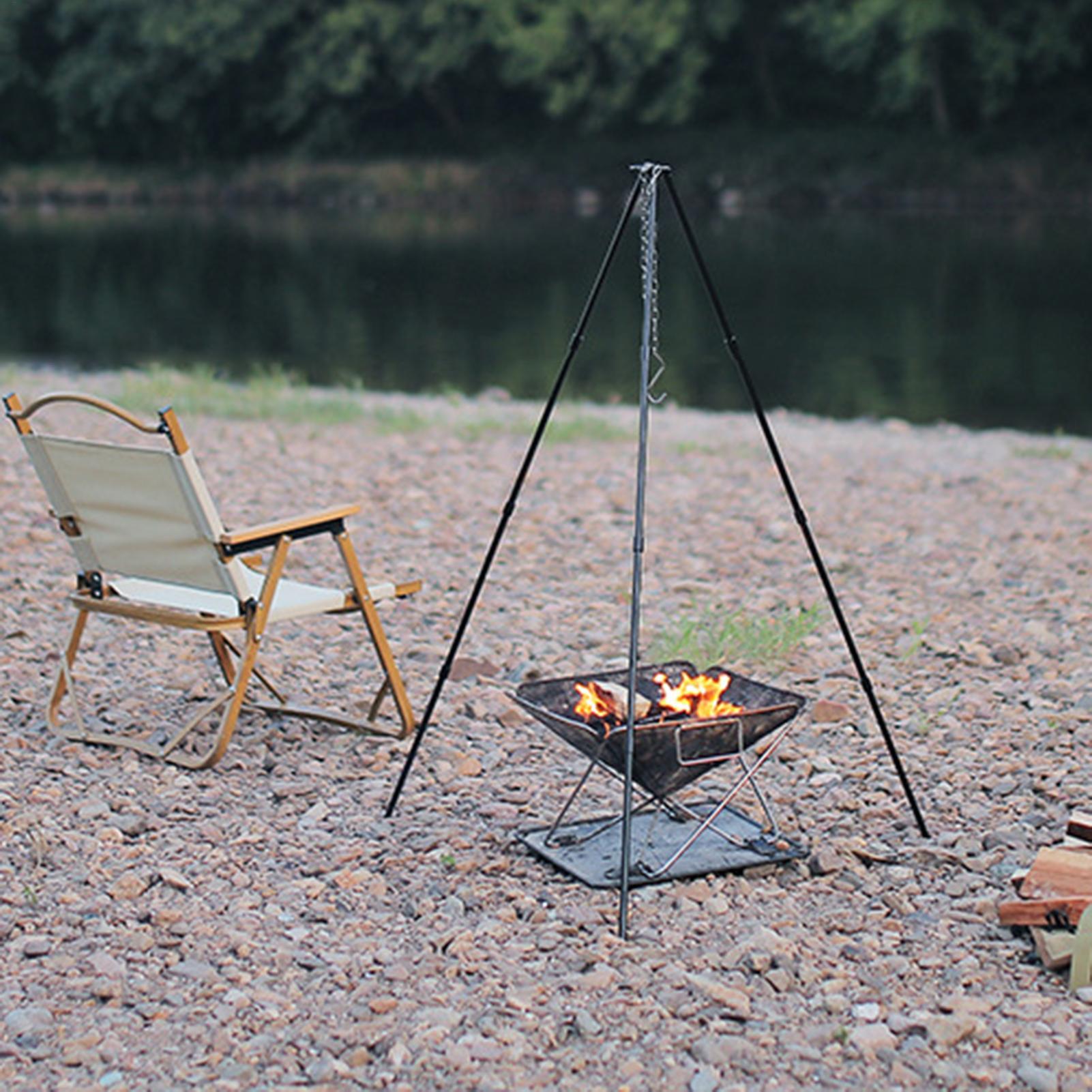 Camping Cooking Pot Tripod - Outdoor Large Bonfire Tripod Portable Camping