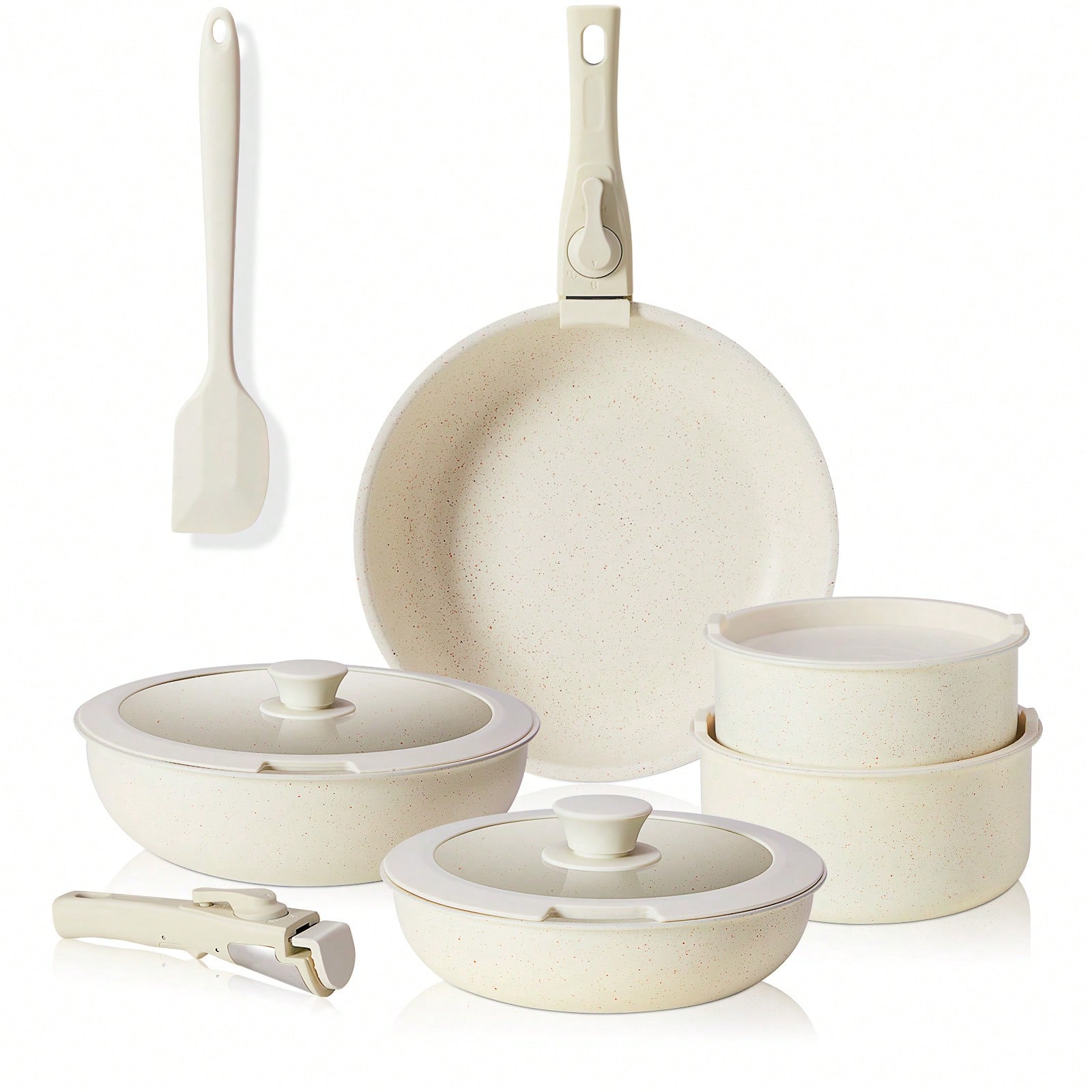 Camping Cooking Set Detachable Handle - Pots And Pans Set Modern Minimalist