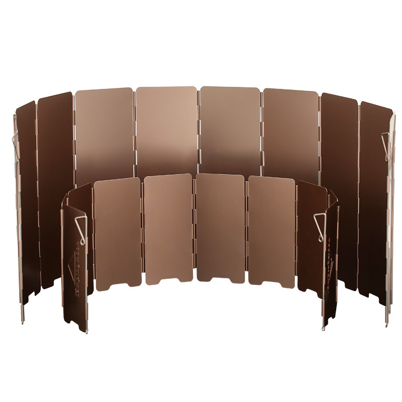 Camping Cooking Plate - 10 Plates Bronze-coloured Folding Outdoor Camping