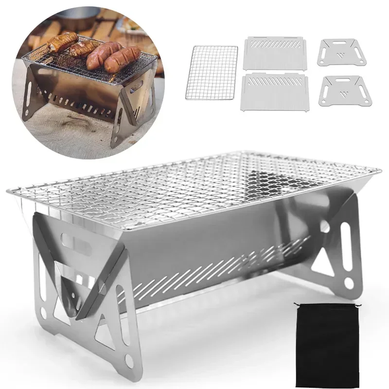 Camping Cooking Mesh - Portable Folding Barbecue Grill Heating Stoves