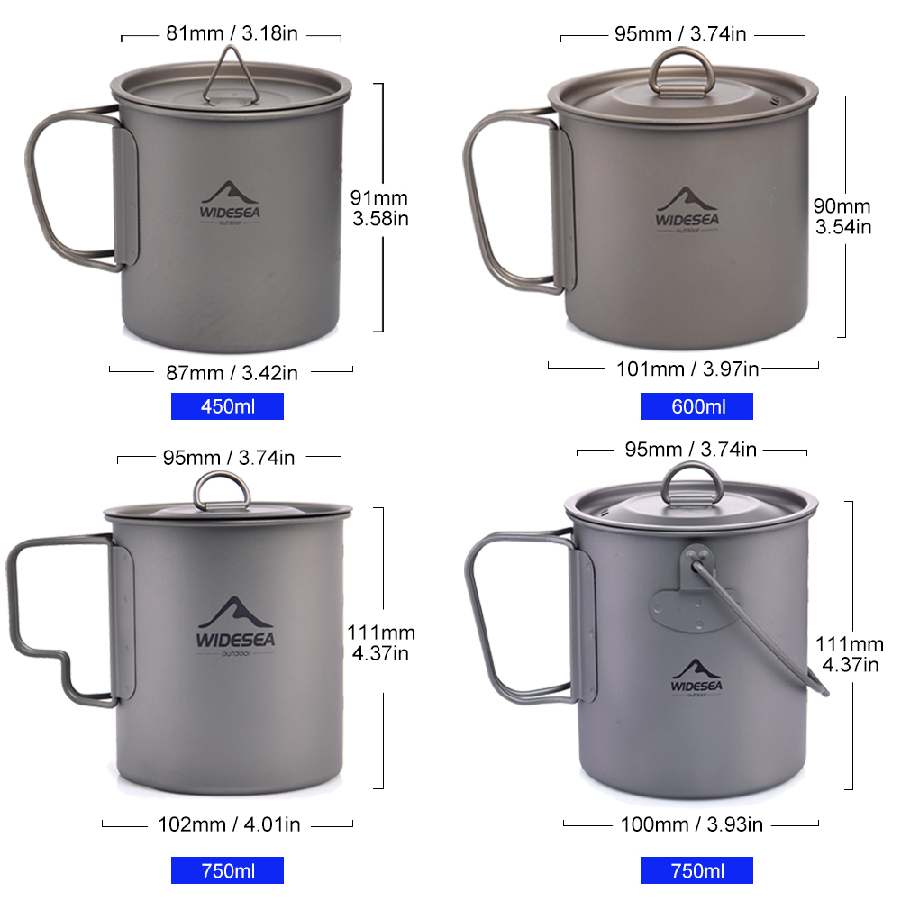 Widesea Camping Mug Titanium C - Quechua Camping Cooking Set review and price