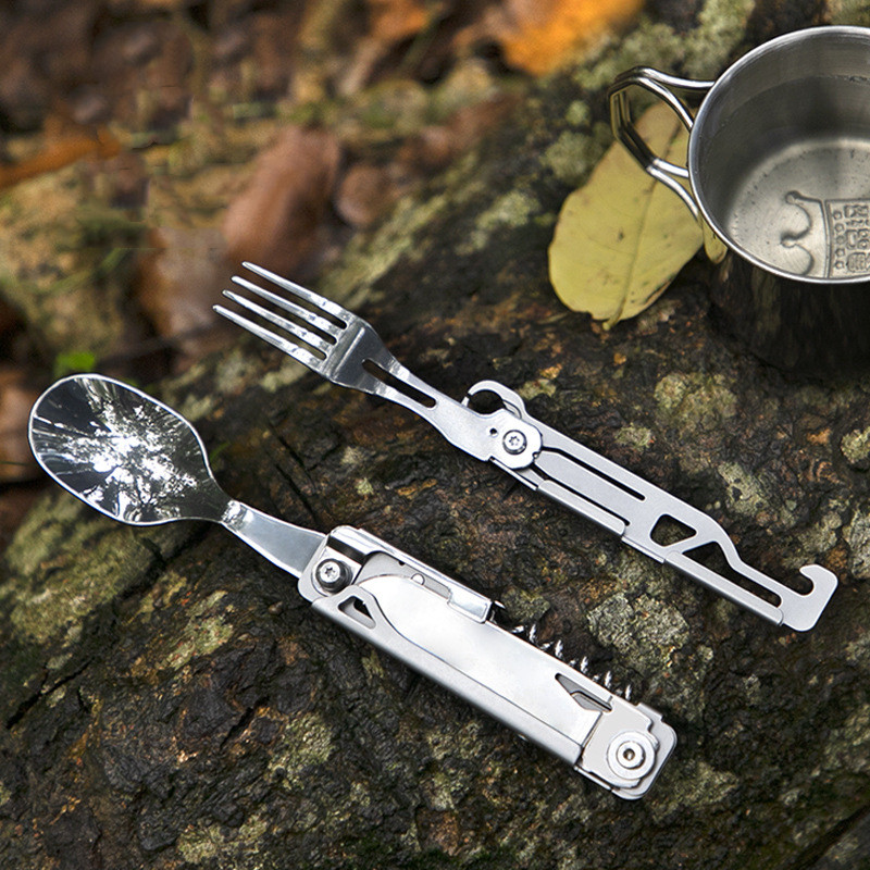 Multi-function Camping Fork Sp - Quechua Camping Cooking Set review and price