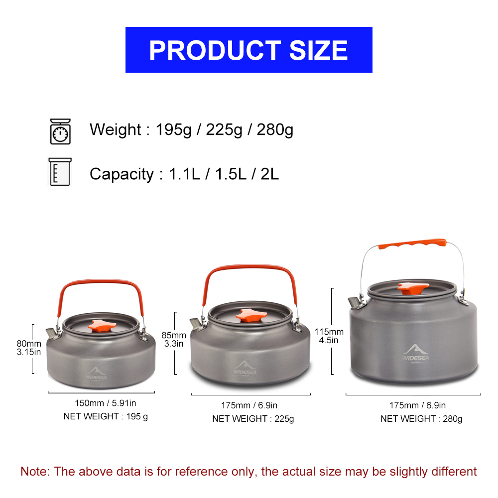 Widesea 1.1L 2L1.5L Camping Wa - Camping Cooking System review and price
