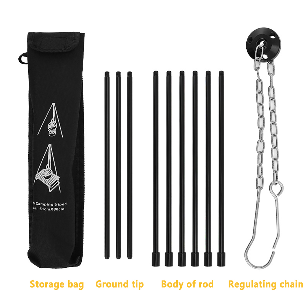 Camping Campfire Tripod for Ha - Camping Cooking Pot Tripod review and price