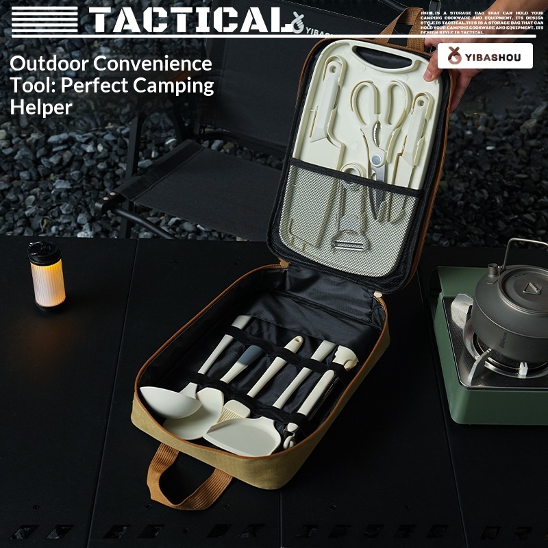 Portable 9Pcs Camping Kitchenw - Quechua Camping Cooking Set review and price