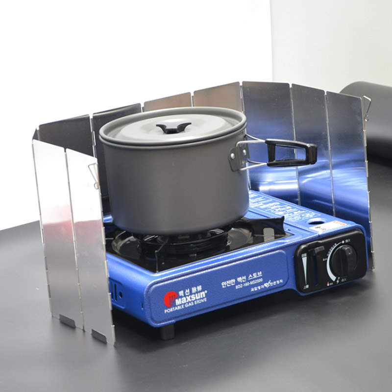 9 Plates Gas Stove Wind Shield - Camping Cooking Windscreen review and price