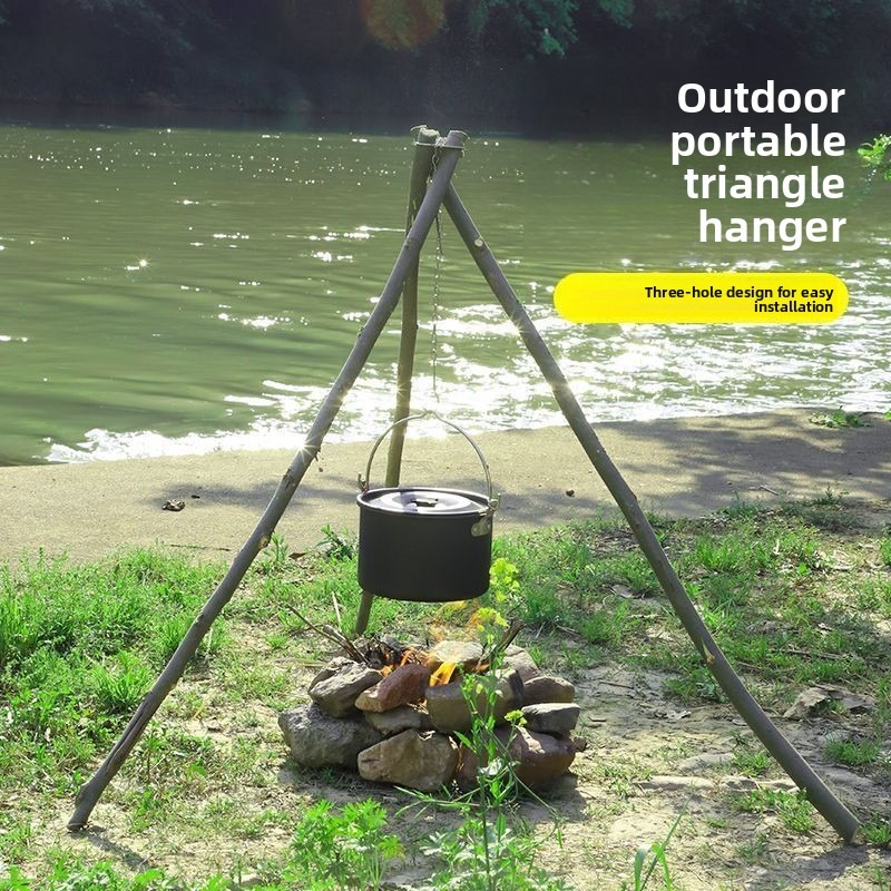 Outdoor BBQ Tripod Portable De - Camping Cooking Pot Tripod review and price