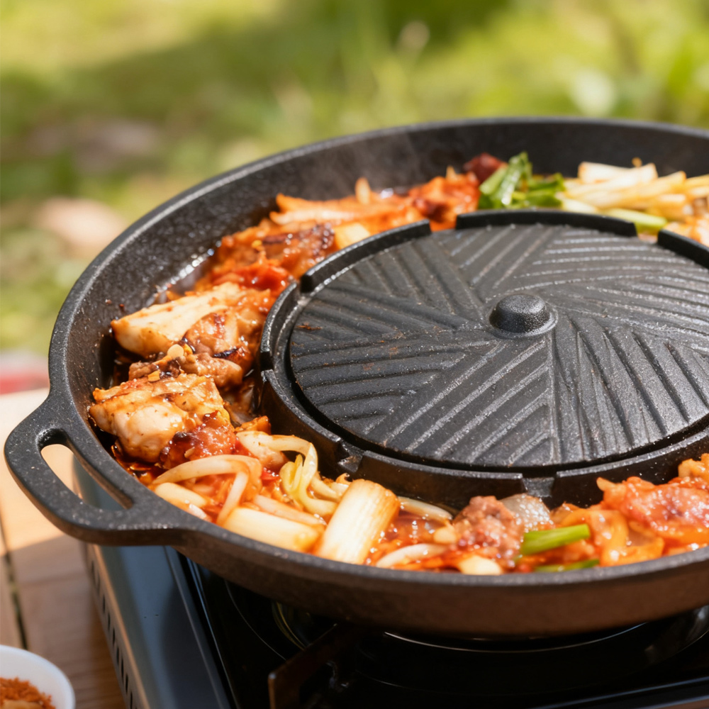 KOSUN Korean BBQ Grill Pan 2 i - Camping Cooking Tray review and price