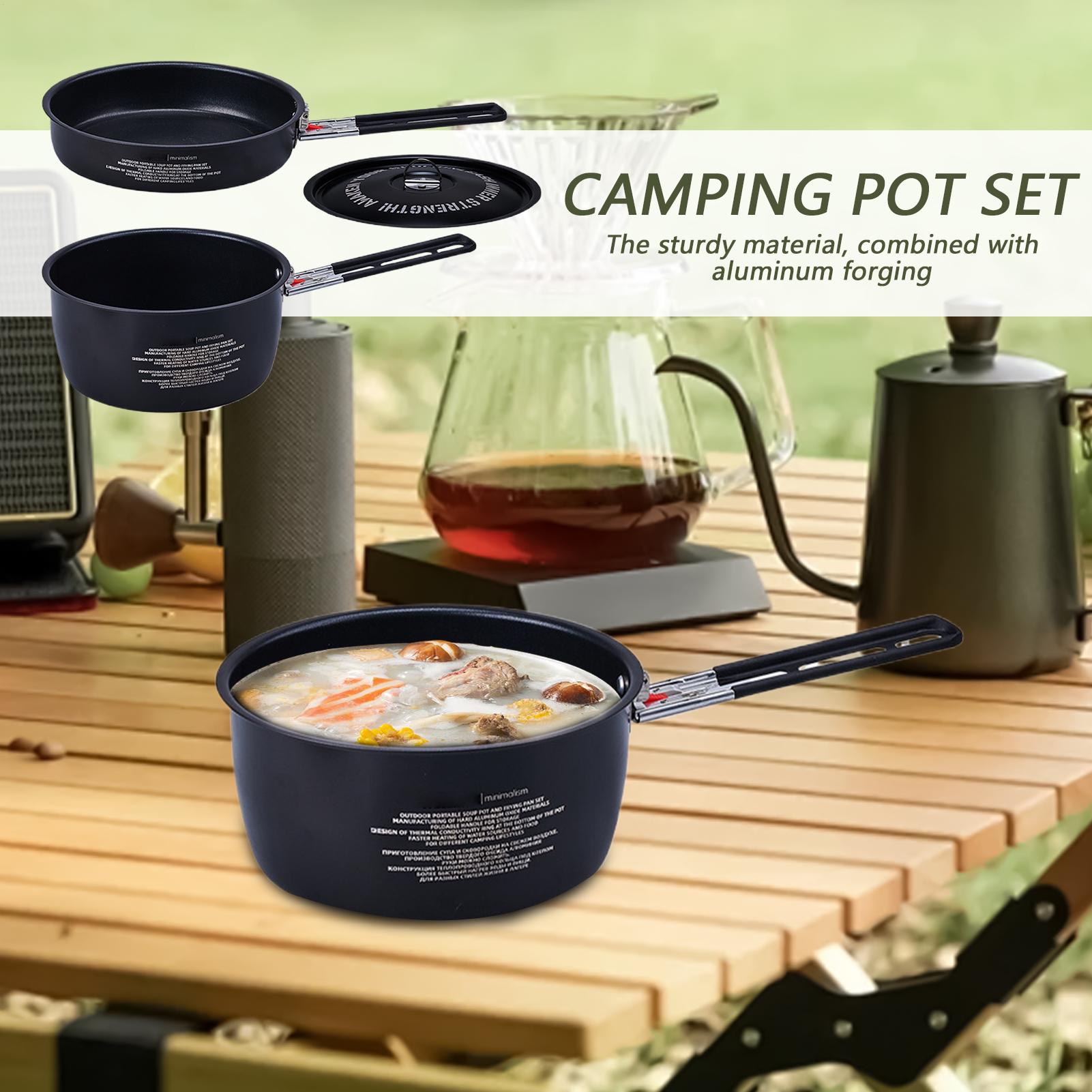 Camping Cookware Set Camping F - Camping Cooking Set Detachable Handle review and price