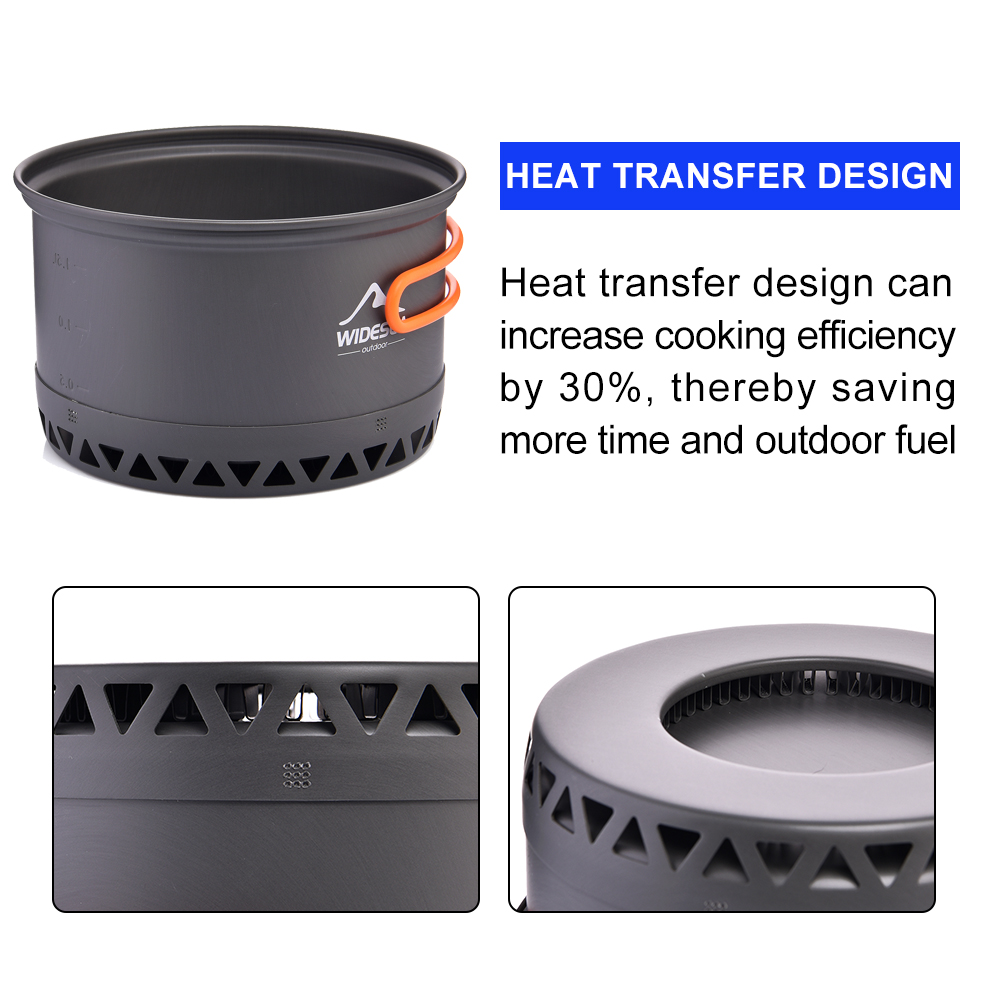 Widesea Camping Cookware 2.3L  - Quechua Camping Cooking Set review and price