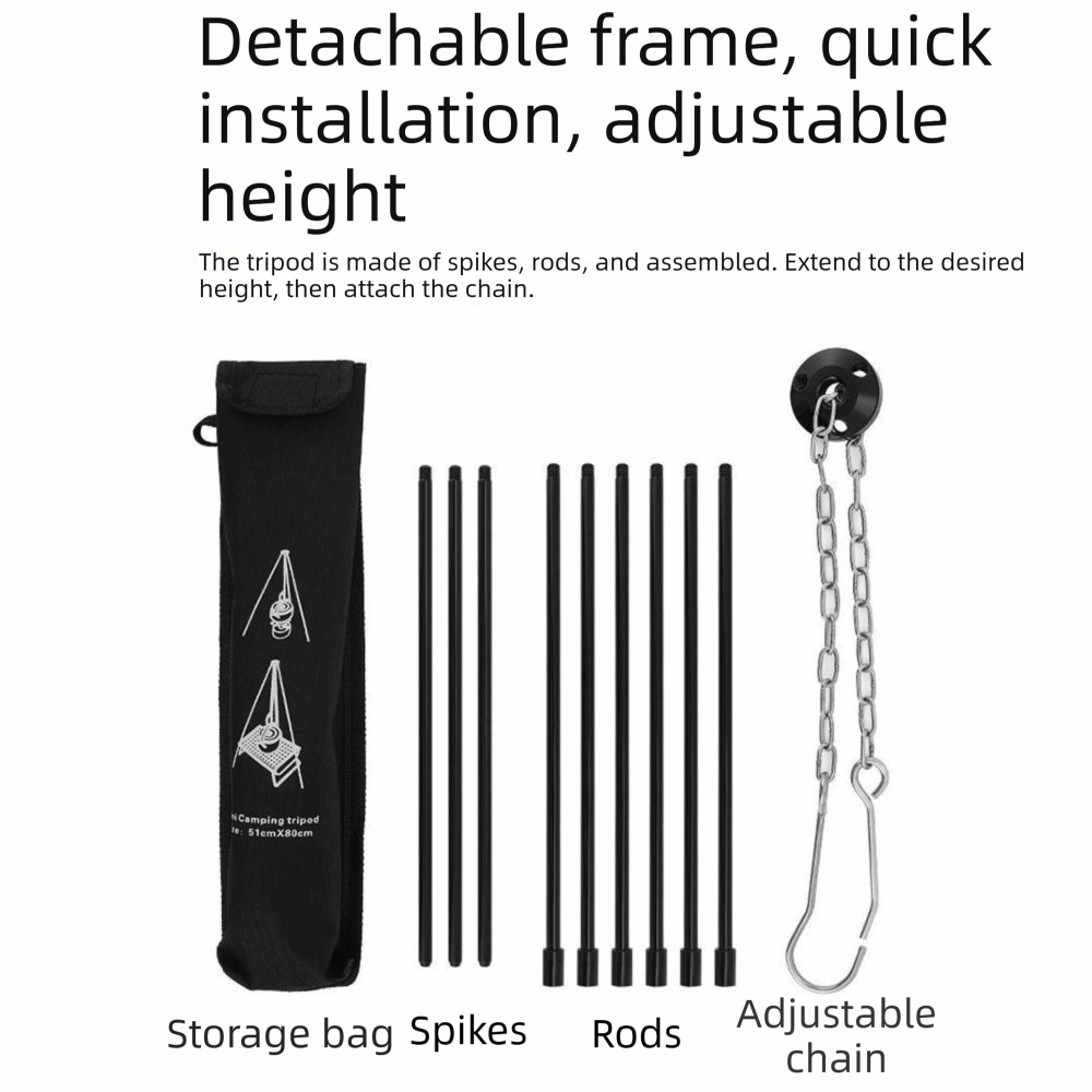 Portable Camping Tripod Detach - Camping Cooking Pot Tripod review and price