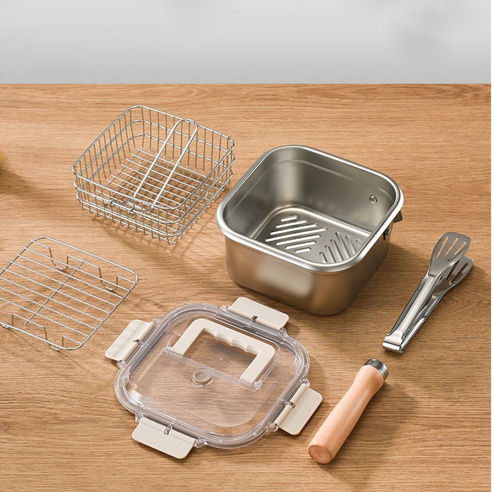 Portable Stainless Steel Fryin - Camping Cooking Gear Set review and price