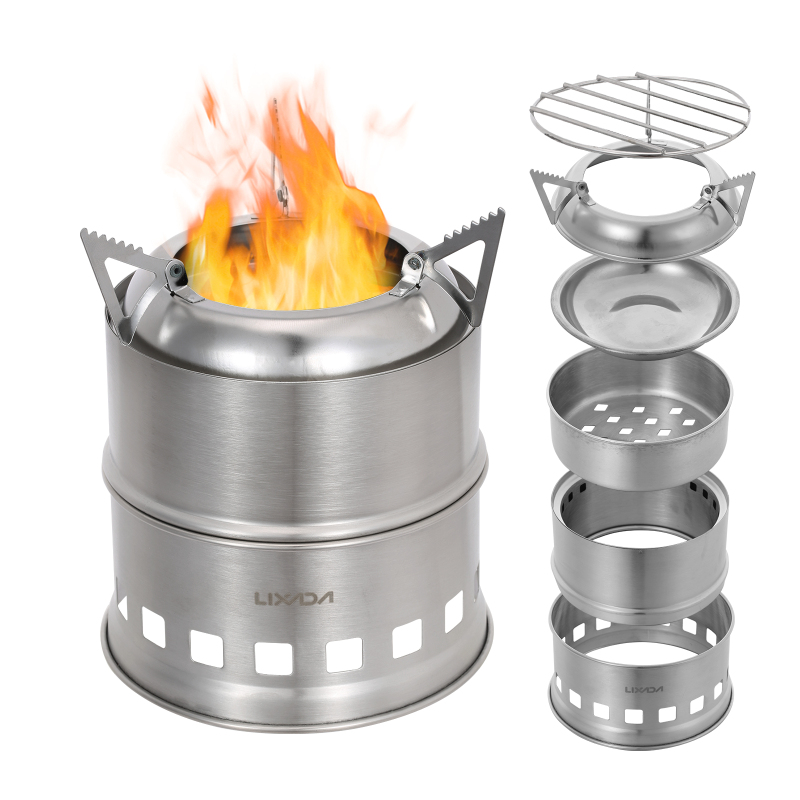 Lixada Stainless Steel Wood St - Camping Cooking System review and price
