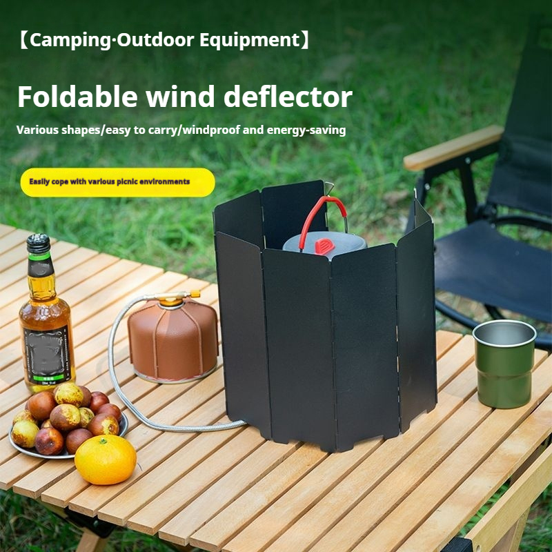10 Plates Gas Stove Wind Shiel - Camping Cooking Windscreen review and price