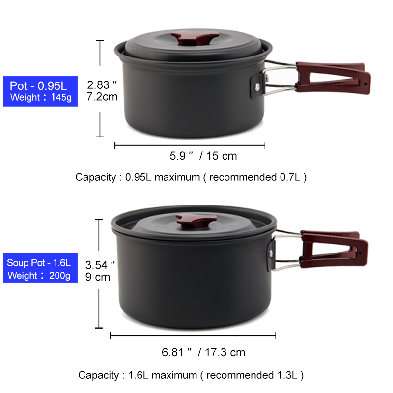 Widesea Camping Cookware Set O - Camping Cooking Kit Box review and price