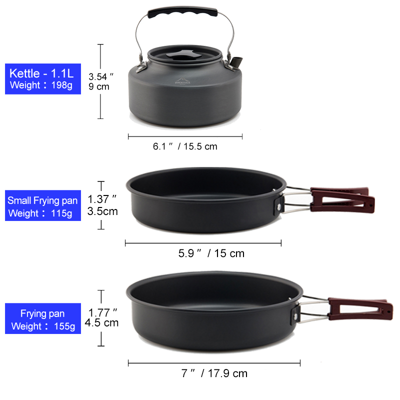Widesea Camping Cookware Set O - Camping Cooking Kit Box review and price