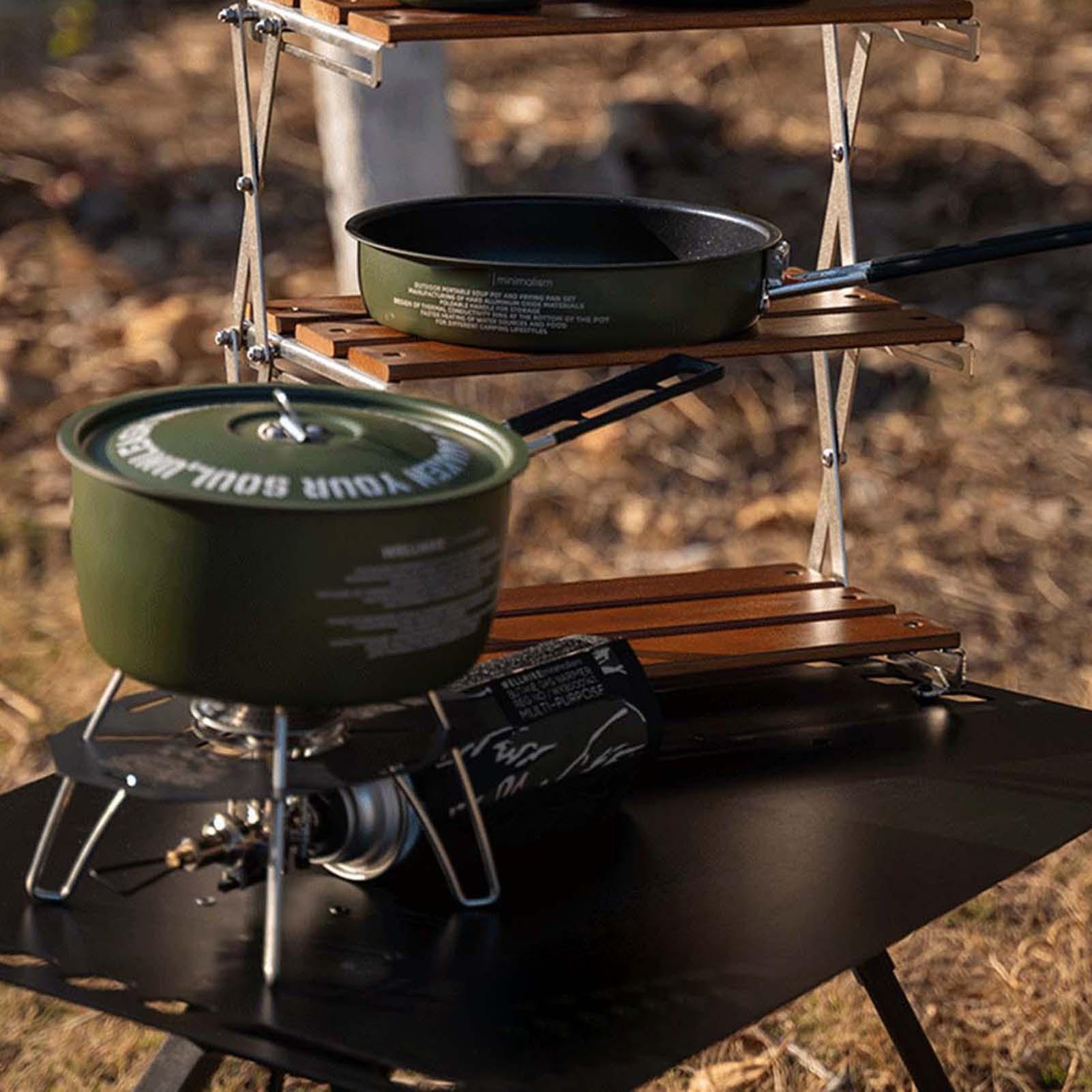 Camping Cookware Set Camp Cook - Camping Cooking Set Detachable Handle review and price