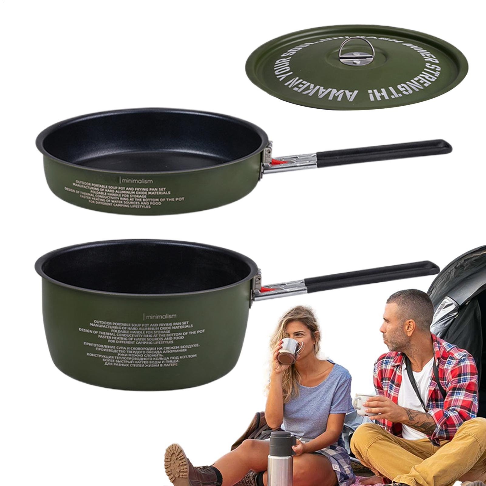 Camping Cookware Set Camp Cook - Camping Cooking Set Detachable Handle review and price