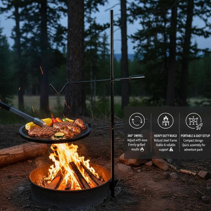 Rotating Cooking Grate 24x24 I - Camping Cooking Mesh review and price