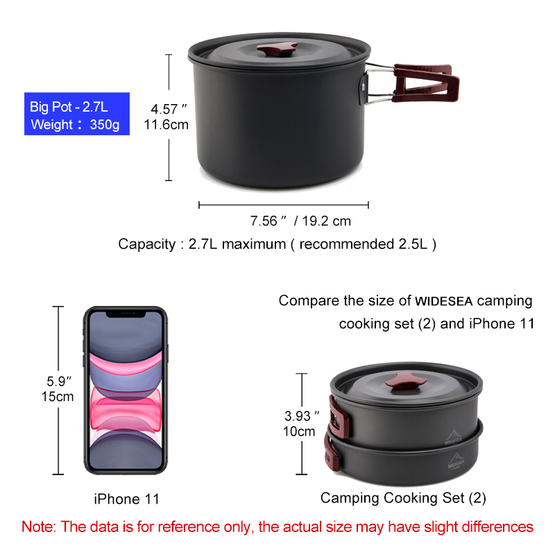 Widesea Camping Cookware Set O - Quechua Camping Cooking Set review and price
