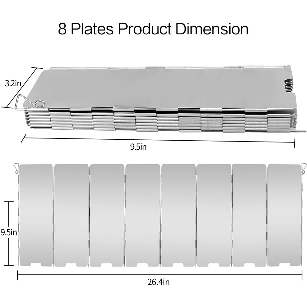 8 Plates Aluminum Windscreen S - Camping Cooking Plate review and price