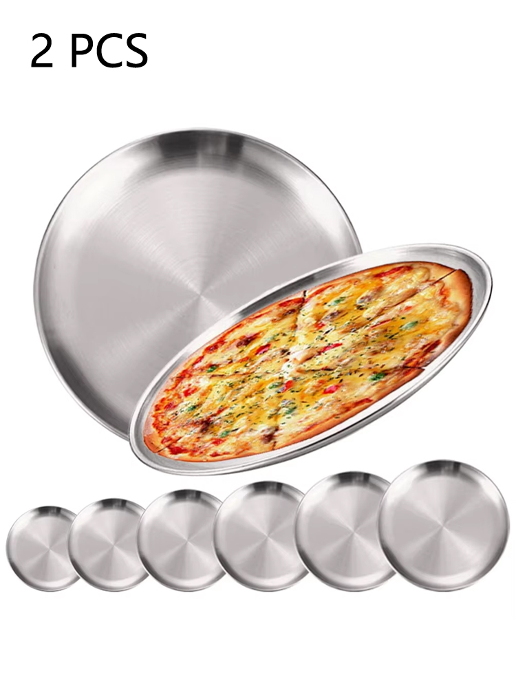 2Pcs Stainless Steels Round Si - Camping Cooking Tray review and price