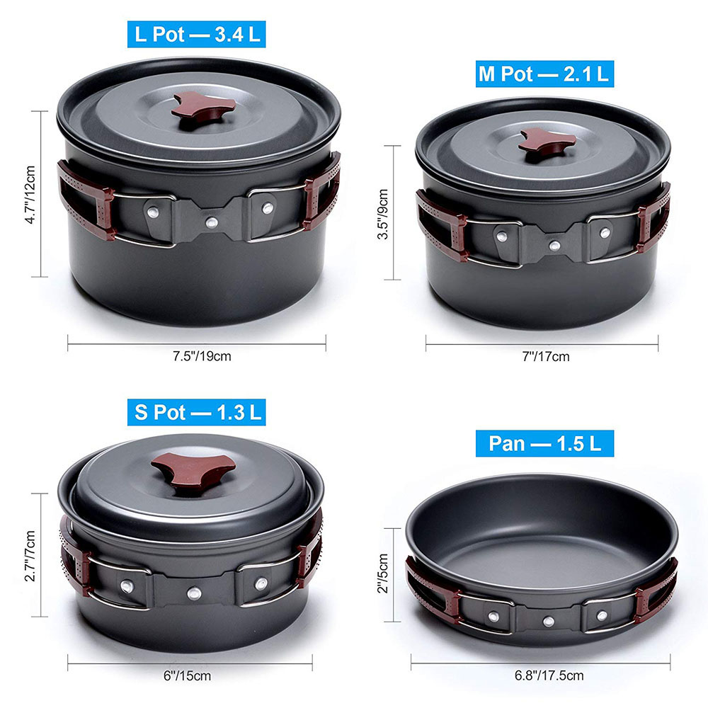 Outdoor Camping Cookware Kit N - Camping Cooking Gear Set review and price