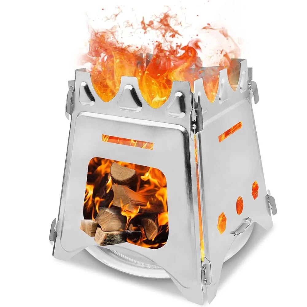 Portable Camping Wood Stove wi - Camping Cooking System review and price