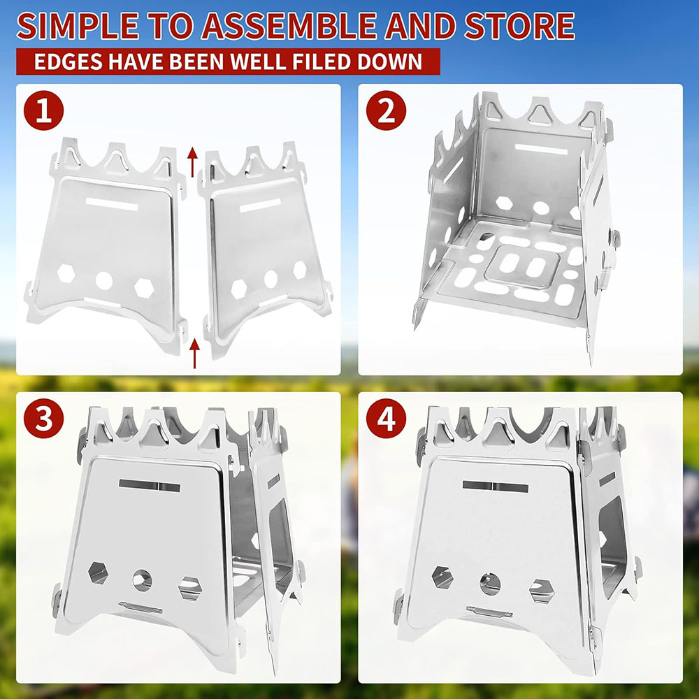 Portable Camping Wood Stove wi - Camping Cooking System review and price
